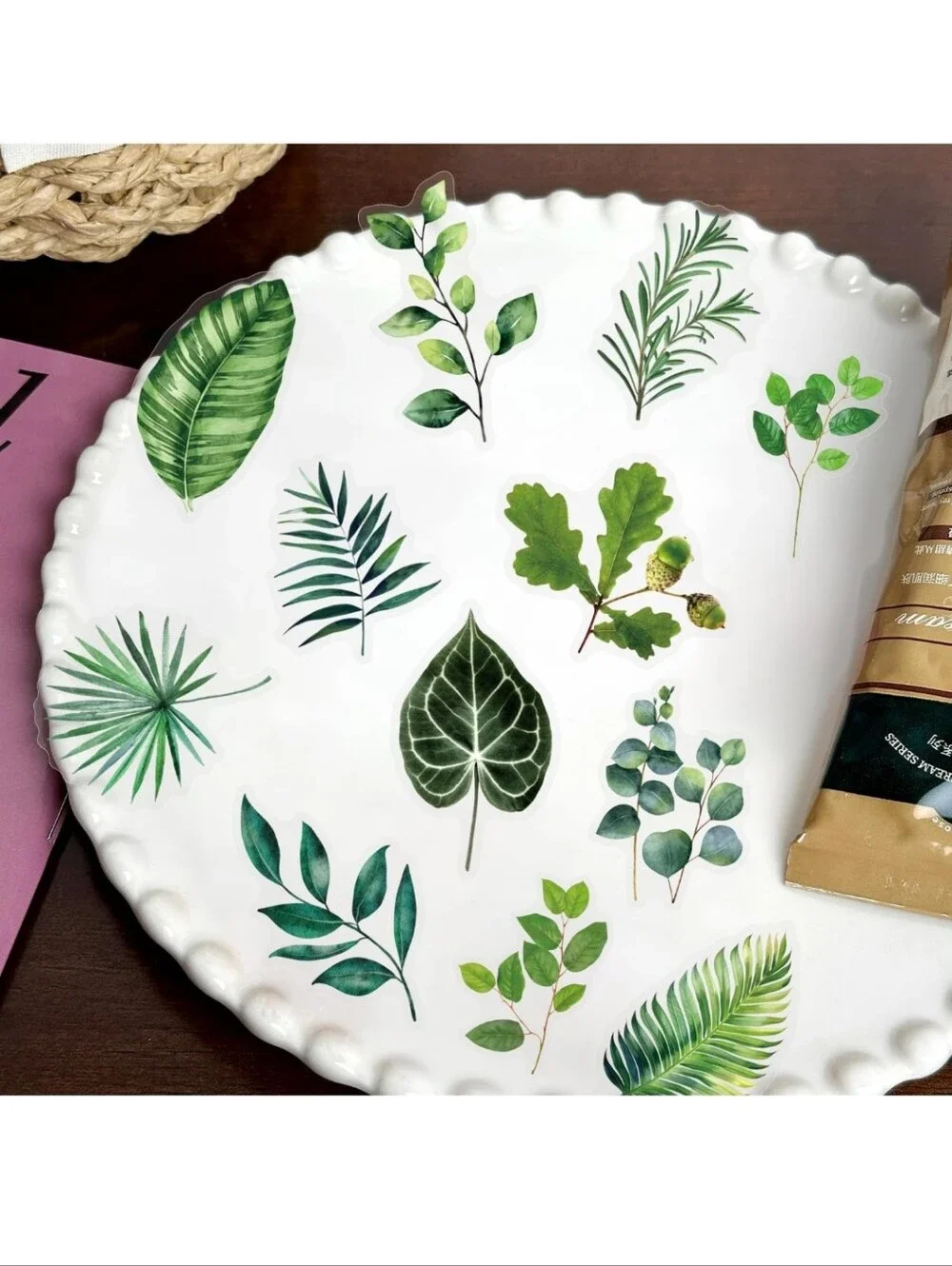Green Botanical Wall Decals - Lush Leaf Home Wall Decor